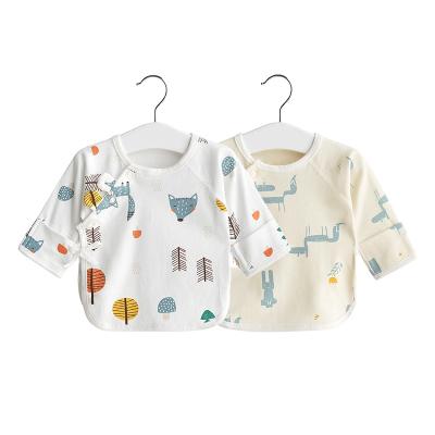 China New Fashion High Quality 100% Cotton Baby Anti-Shrink Printed Back Half Coat Newborn Baby Clothes for sale