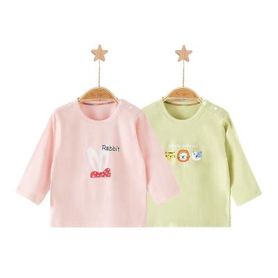 China Fashionable Anti-Shrink Baby T-shirts Long Sleeve Toddler T-shirts Simple T-shirt For Babies Wear for sale