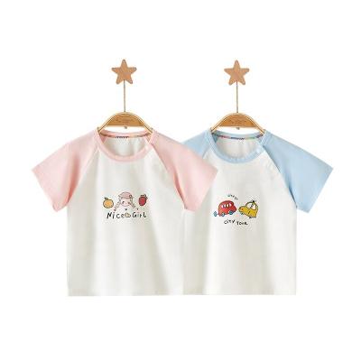 China Anti-shrink Custom Short Sleeve T-shirt Kids Baby T-shirts Summer Fashionable Baby Wears Wholesale for sale