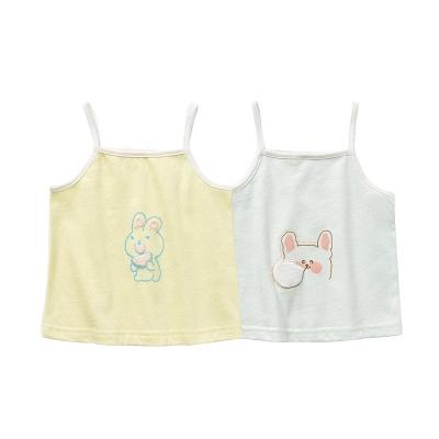 China High Quality Anti-Shrink Baby Tops Toddler Backless Sling 100% Cotton Summer Top Kids Top Wholesale for sale