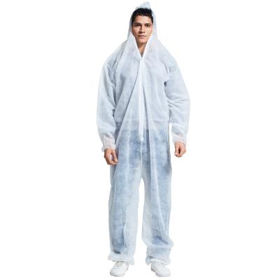 China Disposable Full Body Microporous Disposable Lab Coverall With Hood Breathable Disposable Coverall Suit for sale