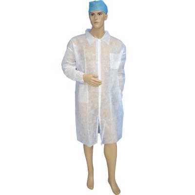 China Comfortable man 2022 hot sale high quality CE lab coat with/no disposable medical white nonwoven pouches for sale