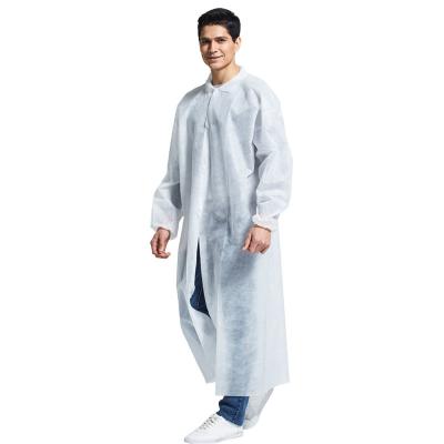 China Men or women doctor sms lab comfortable fit high quality mediclal disposable nonwoven nonwoven coat with pocket for sale