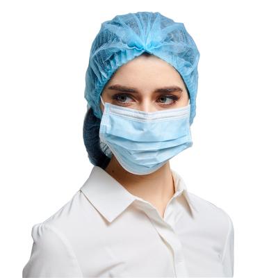 China High Breathability Elastic Surgical Head Cover Hair Net Cap Nonwoven Nonwoven Disposable Hair Net Cap Clip Covers Disposable Buffy Cap Cap Medical for sale