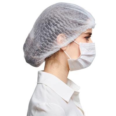 China High Breathability Crowd Surgical Medical Disposable Buffy Clip Non Woven Cheap Head Cap As Nurse Doctor Hair Net Cap In Hospital Or Food Industry for sale