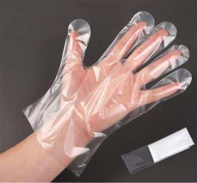 China Waterproof HDPE Food Grade Disposable Plastic Gloves Individually Wrapped Gloves for sale