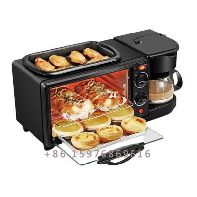 China Car Amazon Hot Sale 3 in 1 Multifunctional Breakfast Makers Machine with Coffee Maker Toast Oven Cooker Pan Breakfast Maker for sale