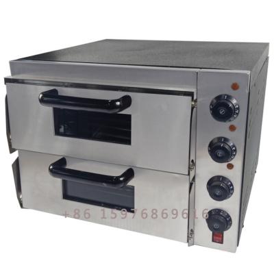 China Professional Automatic Electric Snacks Factory Restaurant Stainless Steel Double Layer For Home Pizza Baking Oven for sale