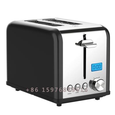 China Hotel Electric 2 Slice Toaster With Timer Automatic Automatic Display Smart Toaster 1.5 Inch Bread Toaster for sale