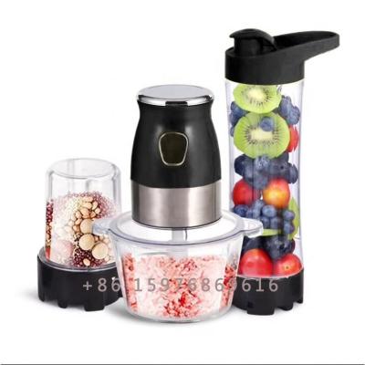 China Wholesale Hotel Multifunctional Meat Grinder With Cleaver Juicer Blender Grinder 3 In 1 Electric Food Processors for sale