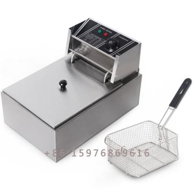 China Easy Operate OEM 8L Single Tank Electric Deep Frying Machine Stainless Steel French Fries Chicken 3250W Deep Fryer for sale