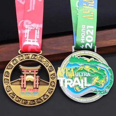 China Europe Cheap Custom Soft Enamel 5K 10K Running Sport Walking Medals for sale