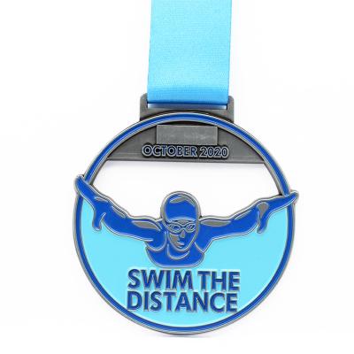 China Wholesale Custom Medals Europe Canada Round Shape Cheap Swimming Medals for sale