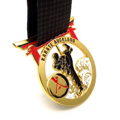 China Silver Metal Japan Judo Shotokan Karate Reward Sport Medal Good Quality Europe for sale