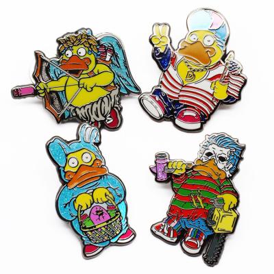 China Europe Manufacturer Wholesale Cartoon Metal Enamel Soft Enamel Pin Badge Custom Lapel Pins for sale