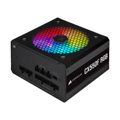 China Brand New Black Desktop Power Supply cx550f RGB Light Effect Desktop Computer Power Supply 80 Fuller Bronze Medal Module for sale