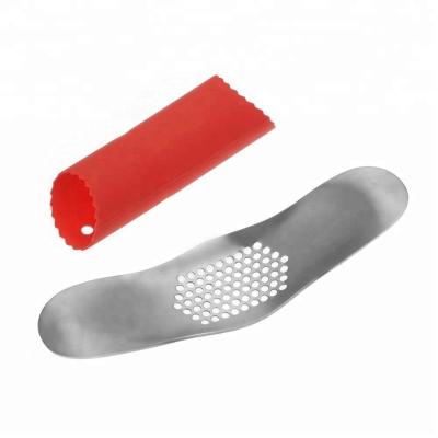 China 2pc Viable Hot Sale Silicone and Stainless Steel Garlic Press Set for sale