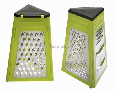 China Sustainable Kitchen Three Sides Stainless Steel Foldable Cheese Grater for sale