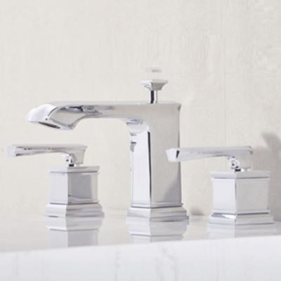 China Brass Metered Brass Basin Mixer Taps Plating Mixer Taps Household Bathroom Basin Faucet Body Faucets for sale