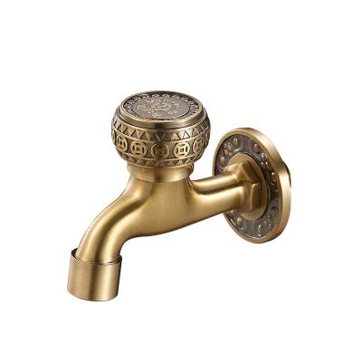 China Easily install antique brass faucet bibcock for bathroom washing machine for sale