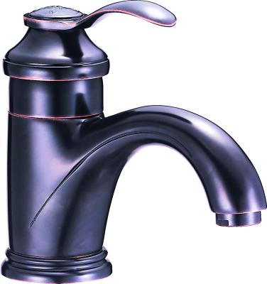 China Retro Faucets Euro Swivel Slight Burn Handle Bathroom Basin Sink Black Bronze Mixer Tap for sale