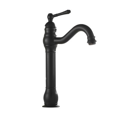 China Brass Single Handle Faucet Single Handle Commercial Bathroom Vanity Sink Toilet Mixer Tap Black for sale