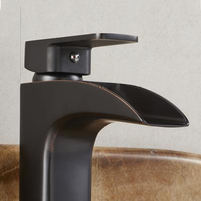 China Square Brass Metered Faucets Toilet Basin Faucet Black Waterfall Health Faucet for sale