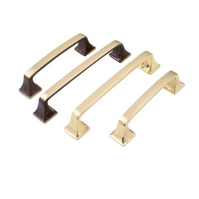 China Eco - Friendly Wholesale Golden Brass Sideboard Furniture Handle Pull Hardware Supplier for sale