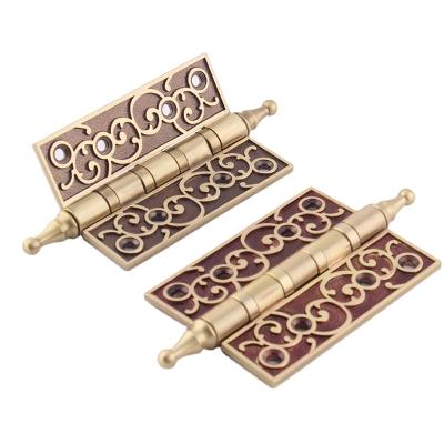 China Easy Installation Brass Bronze Plated Door Hinge 4