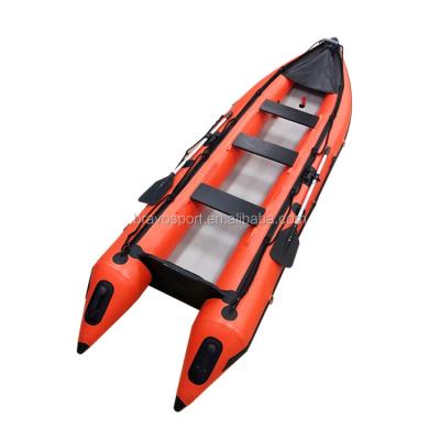 China Family Entertainment CE PVC Material 2 Passengers 4.2m Inflatable Kayak Boat For Sale for sale