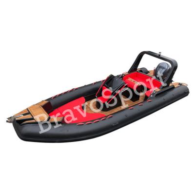 China PVC Rowing Boat for Fishing 2019 New Year's Model 7.6M Inflatable Rigid Hull Inflatable Boat for sale