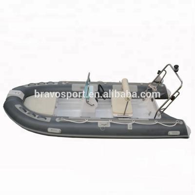 China PVC Rowing Boat For Fishing China 390 Hull Gray Rubber Boat Inflatable Hypalon Rib Boat With Rigid 3.9m CE For Sale for sale