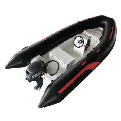 China PVC Rowing Boat For Fishing CE New Item Durable PVC Rigid Fiberglass Rib 420 Inflatable Boat For Sale for sale