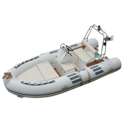 China PVC Rowing Boat For Fishing China 480 4.8m Hypalon Sport Rigid Speed ​​Inflatable Fiberglass Rib Boat for sale