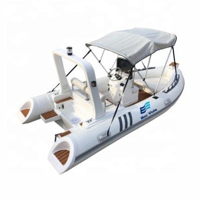 China PVC Rowing Boat For Fishing China RIB 480 Hypalon Material Inflatable Rigid Folding Rib Boat For Sale for sale