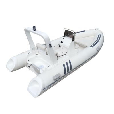 China LUXURY fiberglass hull material hypalon RIB 480 CE 4.8m inflatable cabin fishing rib for sale