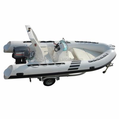 China PVC Rowing Boat For Fishing China RIB 520 Hypalon Material Inflatable Rigid Folding Rib Boat For Sale for sale