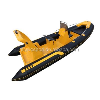 China PVC Rowing Boat For Fishing China 5.8m 12mm PVC Fiberglass Rubber Inflatable Yacht for sale