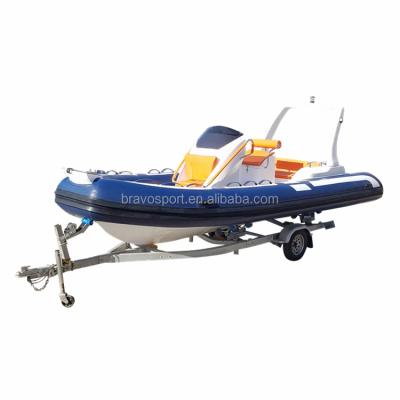 China 2018 Best Fiberglass Hull Inflatable Rigid Fishing Rib Boat Sale PVC Rowing Boat For Fishing for sale