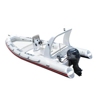 China Rowing Boat Fiberglass Hull Hypalon Or PVC Inflatable Boat Rib 680 On Sale for sale