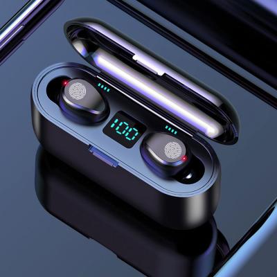 China Private label model tws with stereo power bank 8d 3 in 1 earphone led display BT 5.0 audiofonos auriculares 2000mah powerbank f9 wireless earbuds for sale