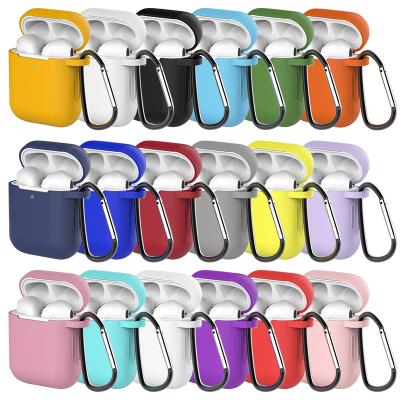 China For Universal Earphone Loop Case 2021 Protective Hanging Silicone Shockproof Cases For Apple Airpods 1/2 for sale