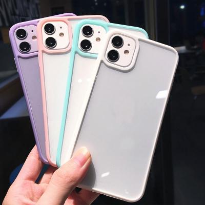 China 2021 Anti-drop shockproof cases cover luxury soft candy transparent phone case for iphone 11/12 mini pro XS max X max XR 7 8 plus Se for sale