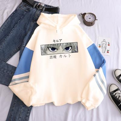 China Japanese Hunter X Hunter Killua Eyes Cartoon Pullover Hoodies Anime Anti-wrinkle Printing Streetwear Women Oversized Patchwork Hoodies for sale