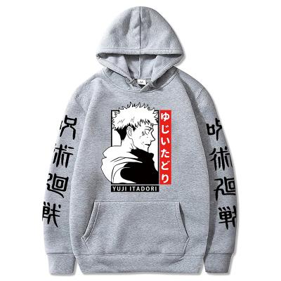 China Hot Itadori Yuji Fashion Oversized Pullover Clothes Women Jujutsu Kaisen Logo Harajuku Sweatshirts Hoodie Men Anti-wrinkle Anime Long sleeve for sale