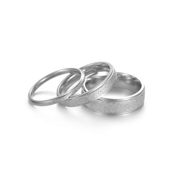 China CLASSIC 2MM 4MM Ring Stainless Steel Tail Ring Fashion Fine Frosted Single Ring 6MM for sale