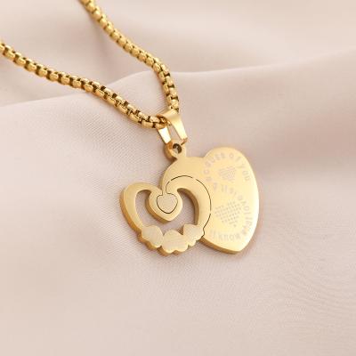 China Other Necklace Charm Jewelry Gold Plated Pendant Love Necklace Lover's Necklace Hot Selling Products for sale