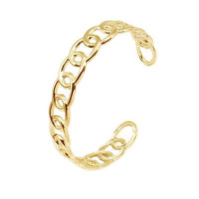 China CLASSIC Cross Opening Chain Stainless Steel C Shape Adjustable Bracelet for sale