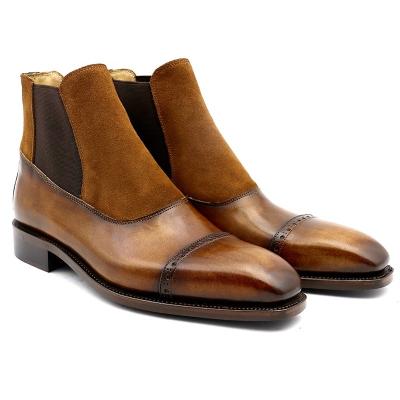 China Breathable Co. A03 Customized Goodyear Welted High Quality Handmade Leather Boots For Men for sale