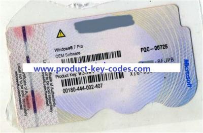 China COA Windows Product Key Sticker for Win 7 Pro OEM , windows 7 pro 64 bit for sale